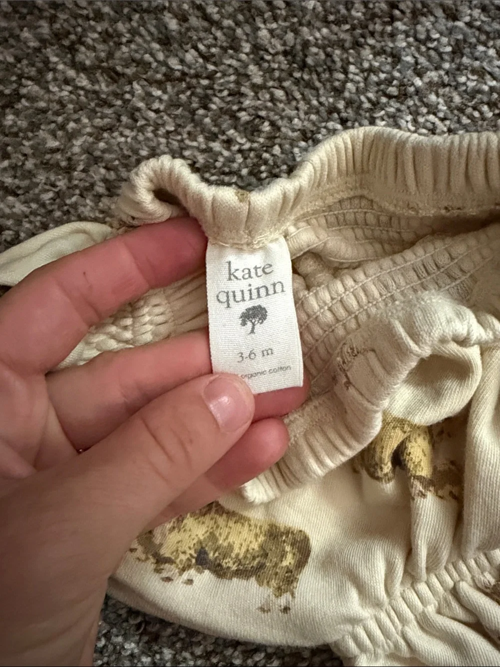 kate quinn Cream Diaper Cover with Lambs 🐑